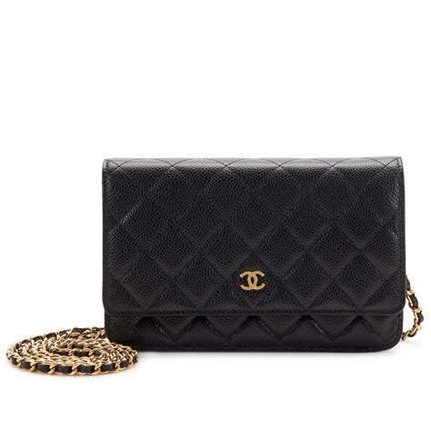 black quilted chanel wallet|Shop Chanel Wallets on Chain .